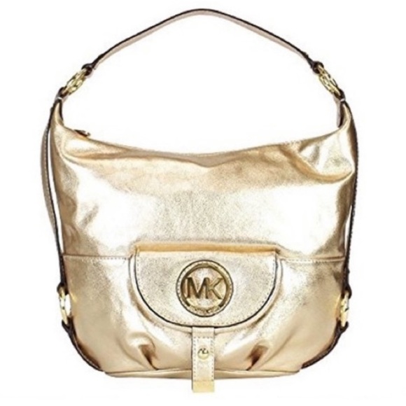 NEW! MK Gold Metallic Bag - Picture 2 of 5